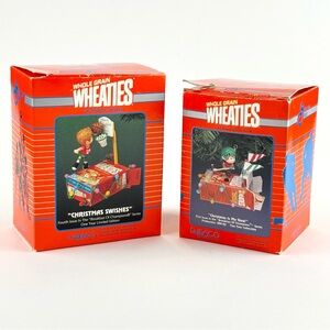 Vintage Wheaties Collectibe Christmas Ornments by Enesco.